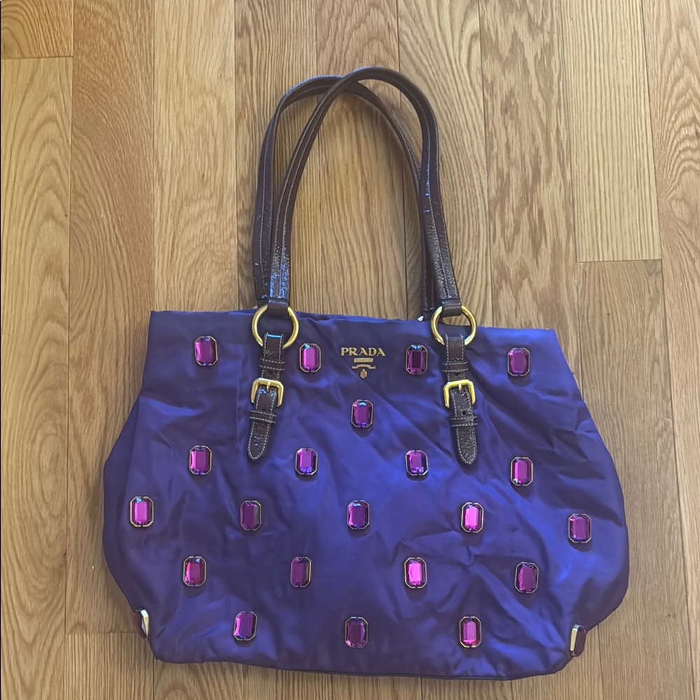 Prada Tessuto Nylon Pietre Purple Tote Bag